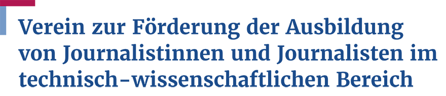Logo: Verein zur Förderung der Ausbildung von Journalistinnen und Journalisten im technisch-wissenschaftlichen Bereich e. V.